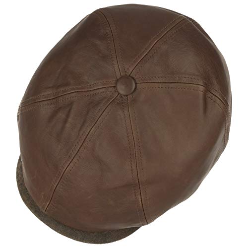 Stetson Brooklin Leather Flat Cap Men Men´s Winter caps hat with Peak