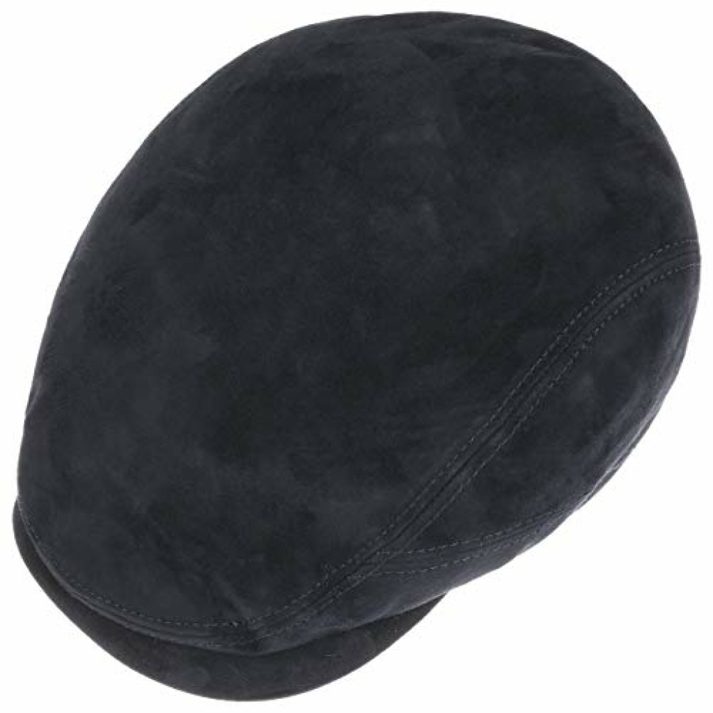 Stetson Goat Suede Flat Cap Men Made in Germany Leather Ivy hat with