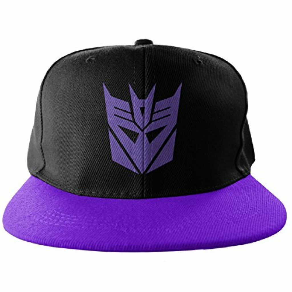 TRANSFORMERS Officially Licensed Decepticon Embroidered Adjustable Size Snapback Cap (Black