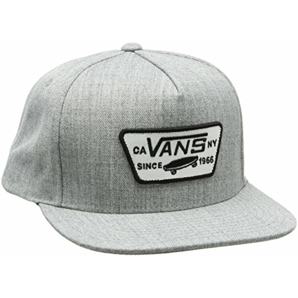 Vans Men's Full Patch Snapback Baseball Cap, Grey (Heather Grey Htg