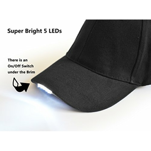 UltraKey Hands Free LED Baseball Cap Light Glow Bright Women Men