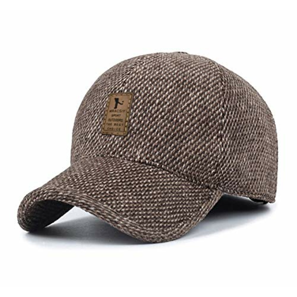 MRACSIY Mens Baseball Cap Winter Caps Hats for Head Circumference 5761cm (Brown) Funky Caps