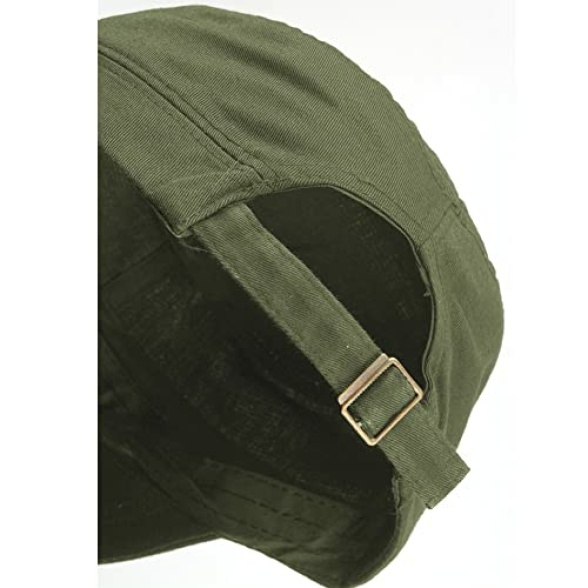 2 Pcs Unisex Cadet Army Cap Basic Everyday Military Style Hat Combat Cap Breathable Baseball Cap Adjustable Flat Top Cap for Men Women - Image 7