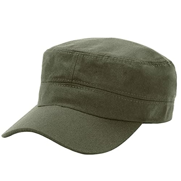 2 Pcs Unisex Cadet Army Cap Basic Everyday Military Style Hat Combat Cap Breathable Baseball Cap Adjustable Flat Top Cap for Men Women - Image 8