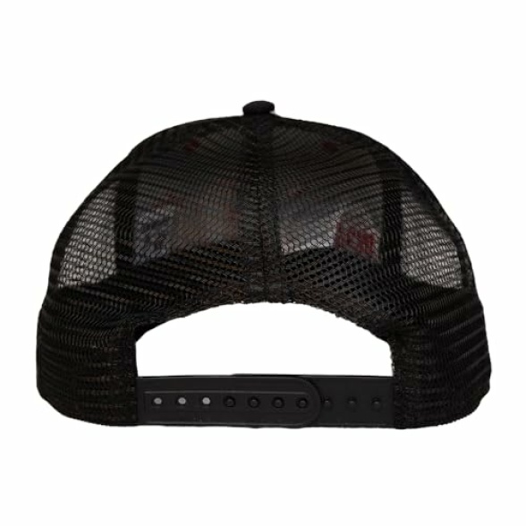 ACDC Distressed Embroidered Trucker Cap - 100% Recycled Polyester Black - Image 5