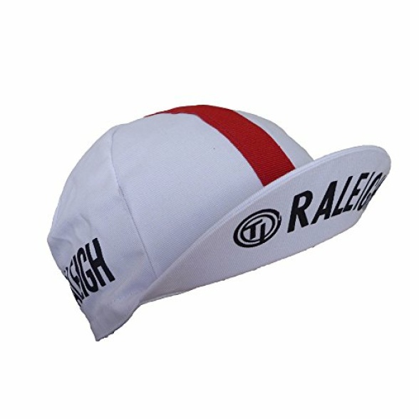 APIS Retro cycling team cap Vintage fixie TI Raleigh white and red