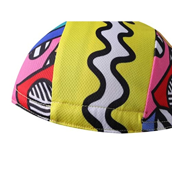 BikingBros Funny Cycling Cap - Polyester Cartoon Cycling Hat-Under Helmet - Cycling Helmet Liner Breathable&Sweat Uptake - Image 3