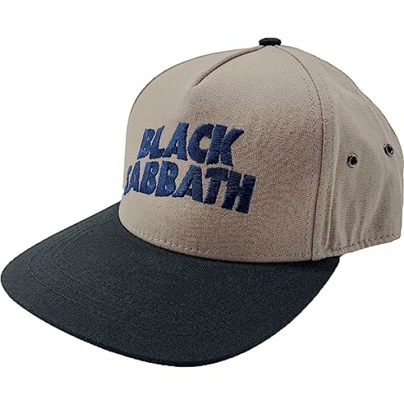 Black Sabbath Men's Wavy Logo Snapback Baseball Cap Sand