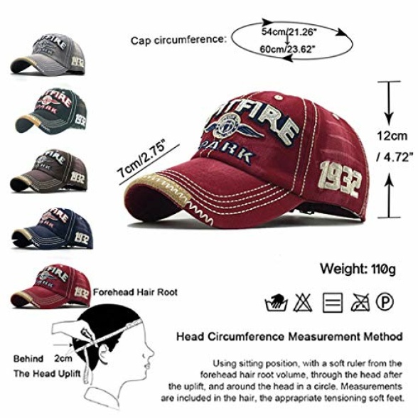 CheChury Distressed Baseball Cap for Mens Vintage Trucker Hat Men Cotton Embroidered Snapback Casual Baseball Cap Unisex - Image 3