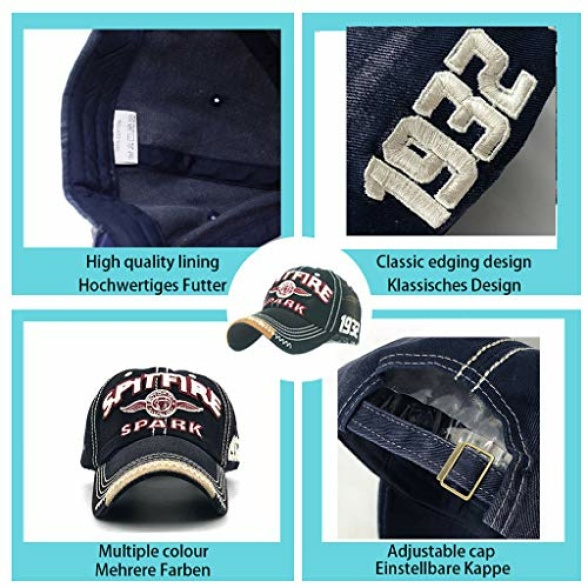CheChury Distressed Baseball Cap for Mens Vintage Trucker Hat Men Cotton Embroidered Snapback Casual Baseball Cap Unisex - Image 7