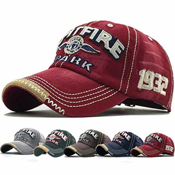 CheChury Distressed Baseball Cap for Mens Vintage Trucker Hat Men Cotton Embroidered Snapback Casual Baseball Cap Unisex