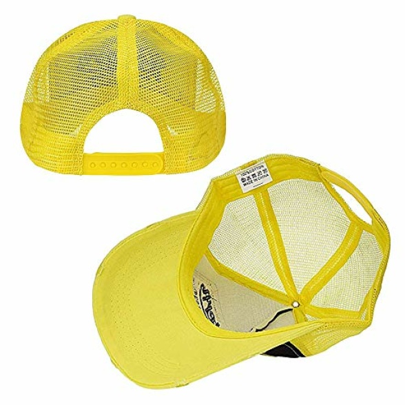 CheChury Unisex Baseball Cap Foldable Mesh Hats Vintage Trucker Cap Embroidered Distressed Casual Outdoor Sport Hats - Image 5