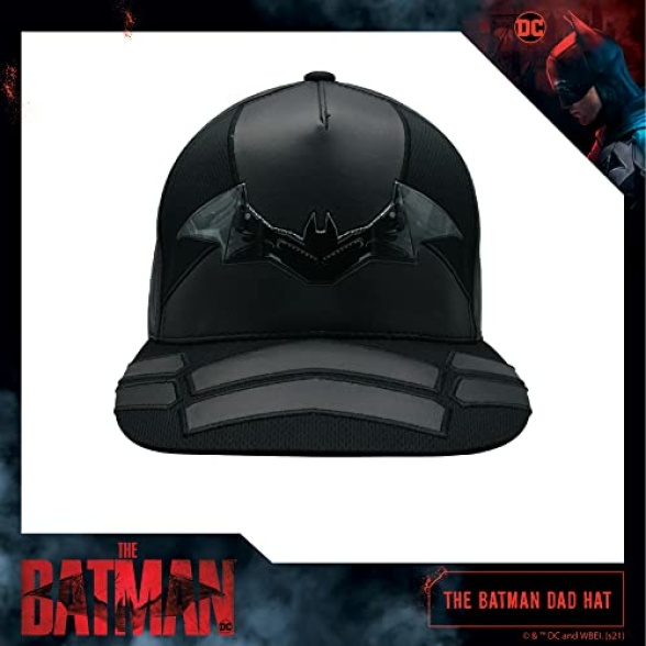 Concept One Unisex's Dc Comics The Batman Dad Hat, Armor Design Baseball Cap with Flat Brim, Black, One Size - Image 3