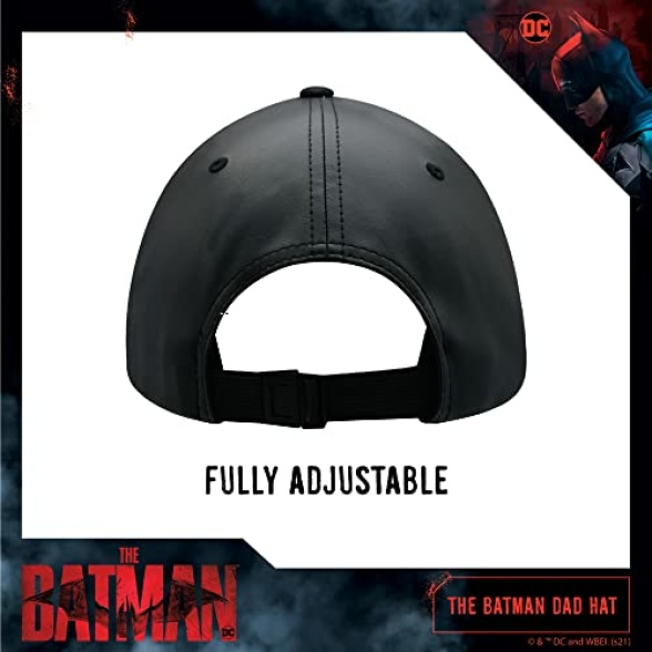 Concept One Unisex's Dc Comics The Batman Dad Hat, Armor Design Baseball Cap with Flat Brim, Black, One Size - Image 4