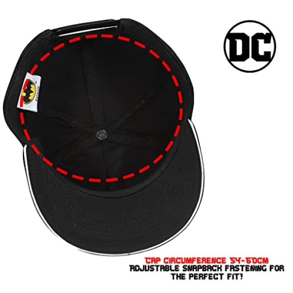 DC Comics Batman Camo Bat Baseball Cap, Kids, One Size, Black, Official Merchandise - Image 4
