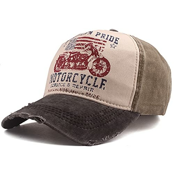 Elwow Men's Distressed Baseball Cap Retro Trucker Hat Outdoor Sports Sun Hat