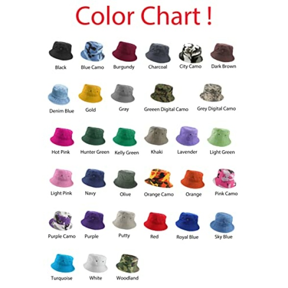 Gelante 100% Cotton Packable Fishing Hunting Summer Travel Bucket Cap Hat, 2pcs Black & White - Image 3