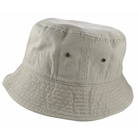 Gelante 100% Cotton Packable Fishing Hunting Summer Travel Bucket Cap Hat, 2pcs Black & White