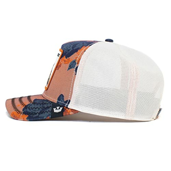 Goorin Bros. The Farm Kaleidoscope Collection Unisex Adjustable Trucker Cap, Orange (Monarchy of Roses), One Size - Image 4