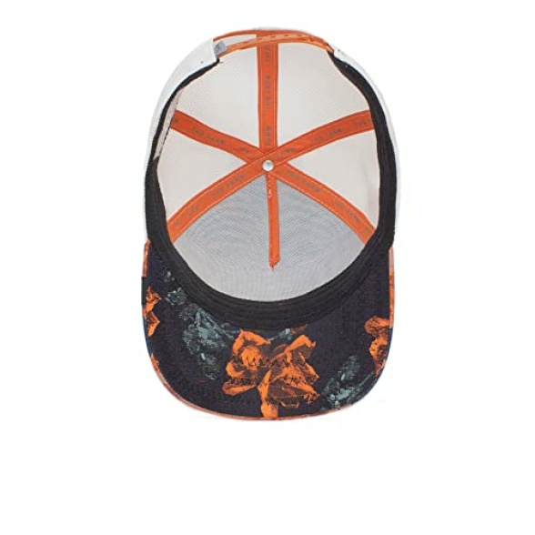 Goorin Bros. The Farm Kaleidoscope Collection Unisex Adjustable Trucker Cap, Orange (Monarchy of Roses), One Size - Image 6