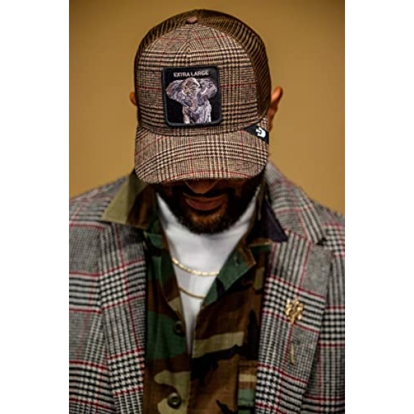 Goorin Bros. The Farm Plaid/Wool Unisex Trucker Cap, Brown (in The Room), One Size - Image 4