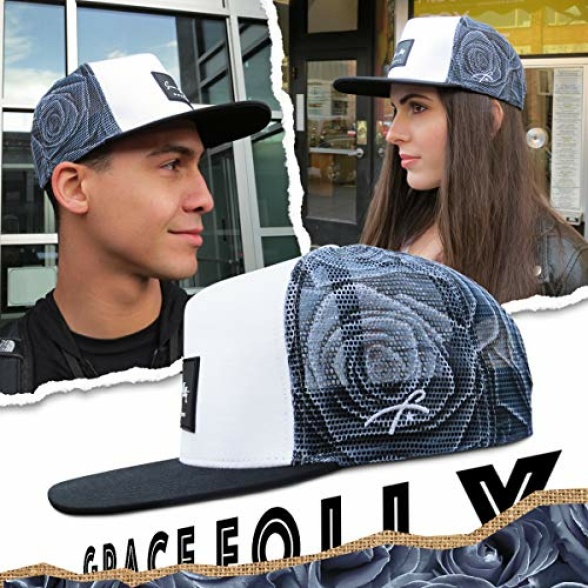Grace Folly Trucker Hat for Men & Women. Snapback Mesh Caps - Image 4