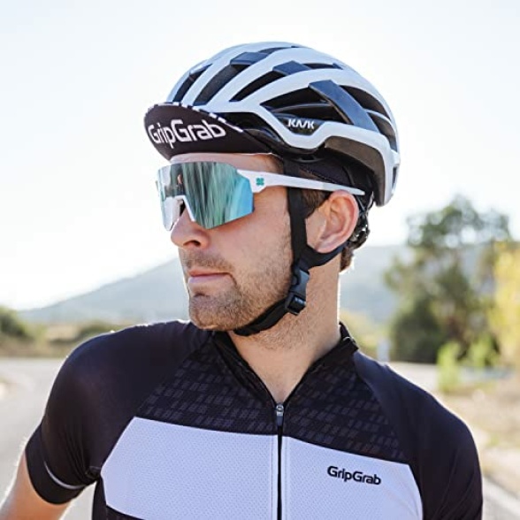 GripGrab Lightweight Summer Cycling Cap UV-Protection Under-Helmet Visor Mesh Hat Thin Breathable SPF Bicycle Headwear Black/White - Image 5