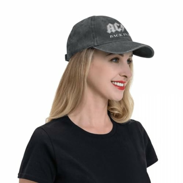 Hat Fashion Hip Hop AC-DC Back in Black Unisex Baseball Cap Distressed Washed Cap Fashion Outdoor Running Golf Snapback Hat Birthday Gift - Image 6