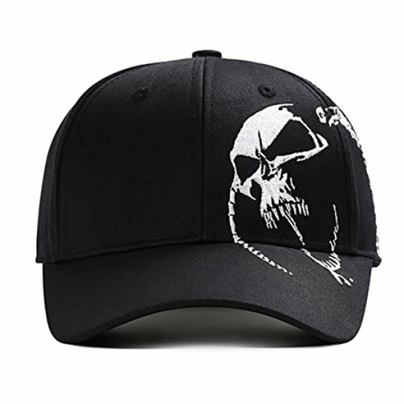 Himozoo Men‘s Baseball Cap 100% Cotton Outdoor Sports Cap Cool Skull Snapback Hats for Men Women - Image 3