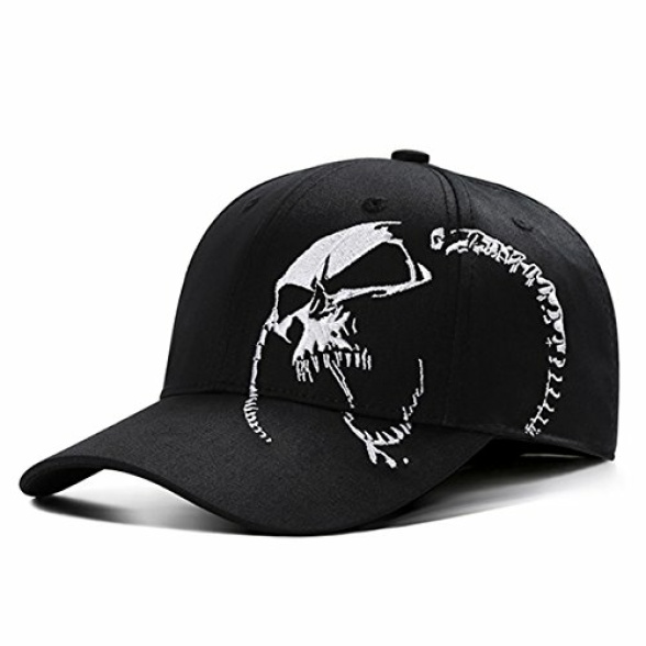 Himozoo Men‘s Baseball Cap 100% Cotton Outdoor Sports Cap Cool Skull Snapback Hats for Men Women