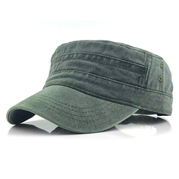 Inlefen Men Classic Washed Cotton Vintage Army Hat Lightweight Adjustable Outdoor Sport Baseball Caps