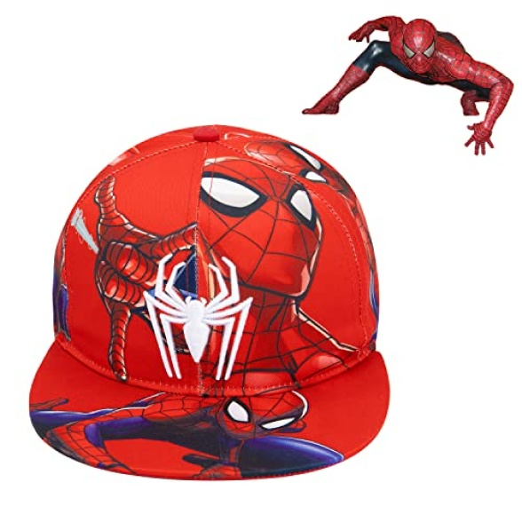 Marvel Comics Mens Spiderman Character Costume Embroidered/Printed Snapback Flatbrim Baseball Cap Hat - Image 3