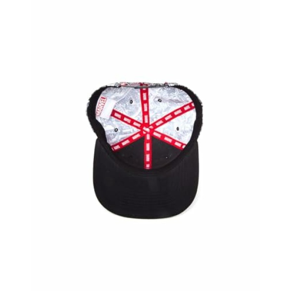 Marvel Logo and Comic Pattern Snapback Baseball Cap, Grey (Grey Grey), One Size - Image 6