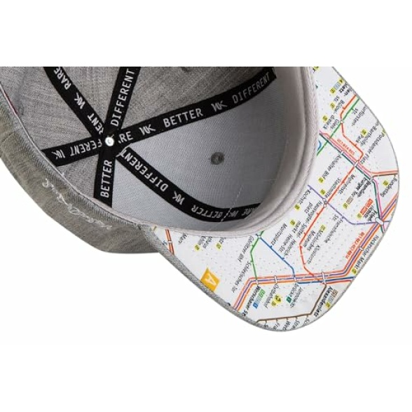 Nebelkind Snapback-Cap Men Women Berlin Grey, OneSize, Base-Cap, Size Adjustable, Unisex, Trendy, Streetwear Style, Baseball Cap with Straight Peak, Retro - Image 7