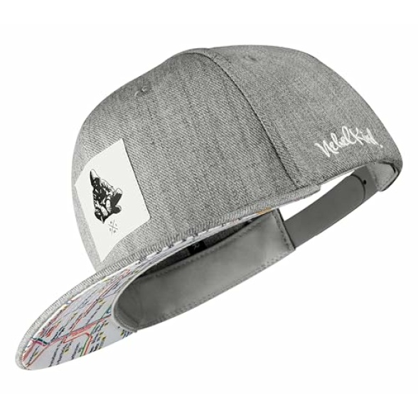 Nebelkind Snapback-Cap Men Women Berlin Grey, OneSize, Base-Cap, Size Adjustable, Unisex, Trendy, Streetwear Style, Baseball Cap with Straight Peak, Retro