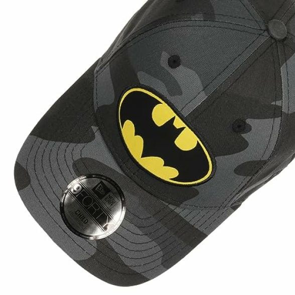 New Era Batman DC Character Logo Dark Camouflage 9Forty Adjustable Kids Cap - Image 3