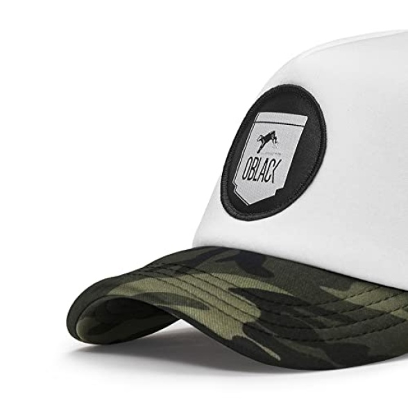 Oblack Trucker Cap | Baseball Caps Mens | Men’s Hats Sun Visor | Golf Hat for Women | Outdoor Running Black Cap | Ladies Summer Baseball Hat | 5 Panel Mesh Caps | Breathable Adjustable Brim - Image 3