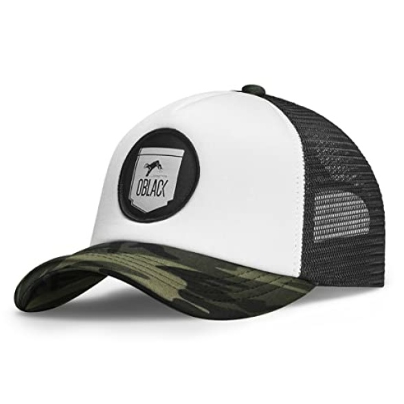 Oblack Trucker Cap Baseball Caps Mens Men s Hats Sun Visor Golf Hat for Women Outdoor Running Black Cap Ladies Summer Baseball Hat 5 Panel Mesh Caps