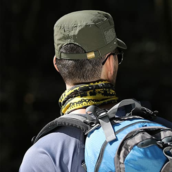 Pyrafox Mens Waterproof Army Cap Short Brim Breathable Military Cap Adjustable Classic Baseball Cap - Image 5