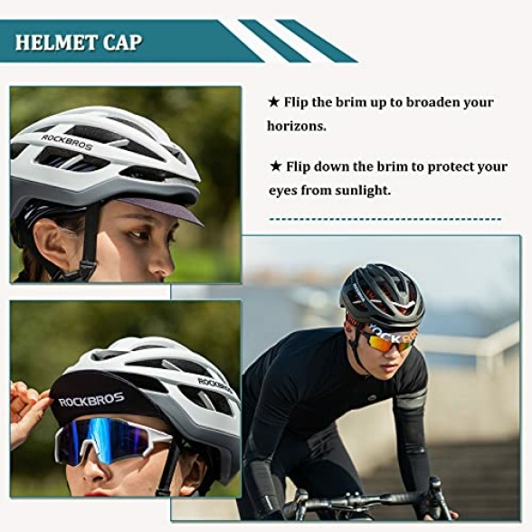 ROCKBROS Cycle Cap Motorcycle Under Helmet Liner Caps Cycling UV Protection Elastic Headwear for Men Women, Sweatproof Stretchy Skull Cap for Riding, Running, Hiking - Image 5