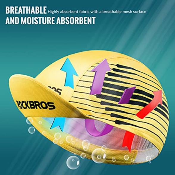 ROCKBROS Cycling Cap Sunproof Sweat Absorption Hat Comfortable and Breathable Multi-Application Cycling Cap Average Size Outdoor & Sports - Image 4
