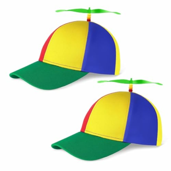 SIEBOLD Propeller hat,Helicopter Hat,Propeller Cap,Adults Funny Bucket hat,with Night Glow Propeller,for adults and children Party hat for Party Costume