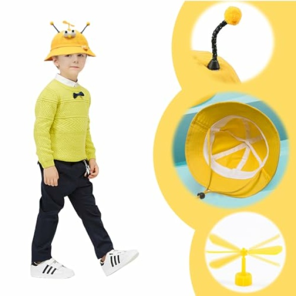 SIEBOLD Propeller hat,Helicopter Hat,Propeller Cap,Funny Party hat,Summer Sun Protection Outdoor Sun Hat,for adults and children for Fancy Dress Party hat Party Favors - Image 7