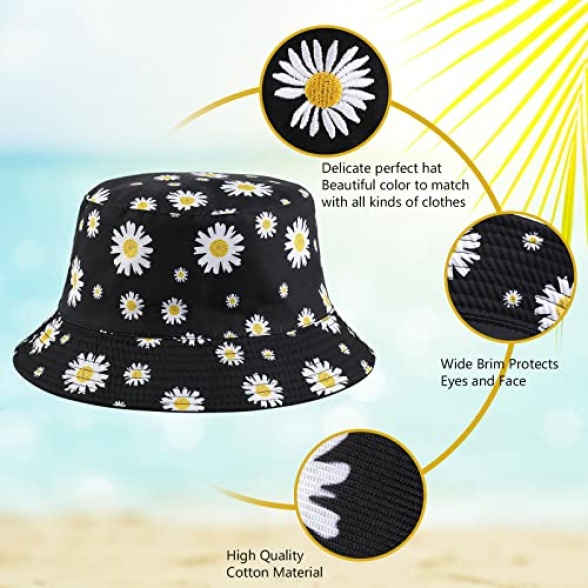Sibba Summer Bucket Hat Packable Sailor Fisherman Caps for Fishing Golf Camping Travel Large Head Wide Brim Sun Protection Headwear for Men Women Teens Girls - Image 4
