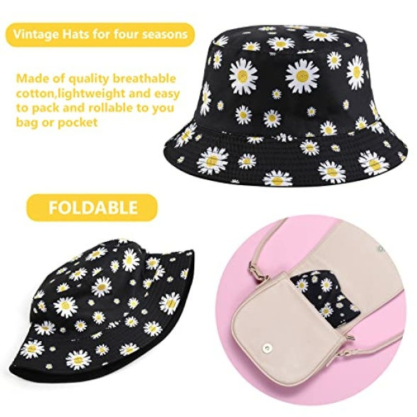 Sibba Summer Bucket Hat Packable Sailor Fisherman Caps for Fishing Golf Camping Travel Large Head Wide Brim Sun Protection Headwear for Men Women Teens Girls - Image 6