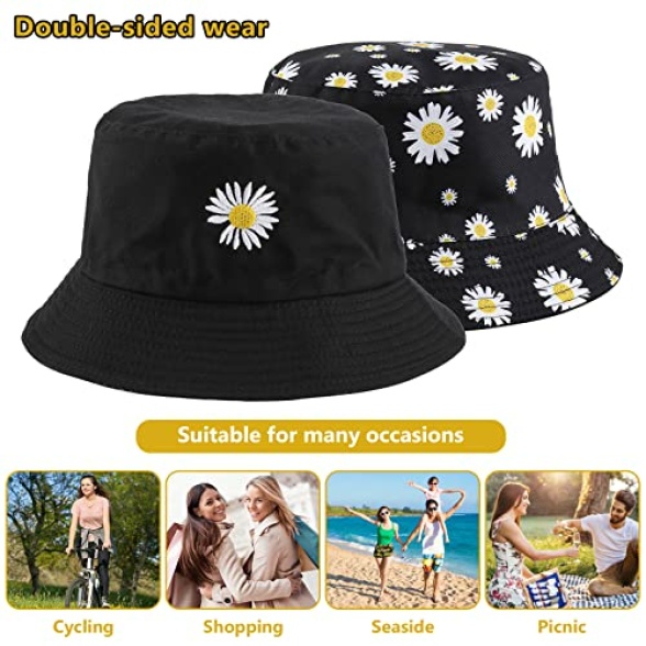 Sibba Summer Bucket Hat Packable Sailor Fisherman Caps for Fishing Golf Camping Travel Large Head Wide Brim Sun Protection Headwear for Men Women Teens Girls - Image 7