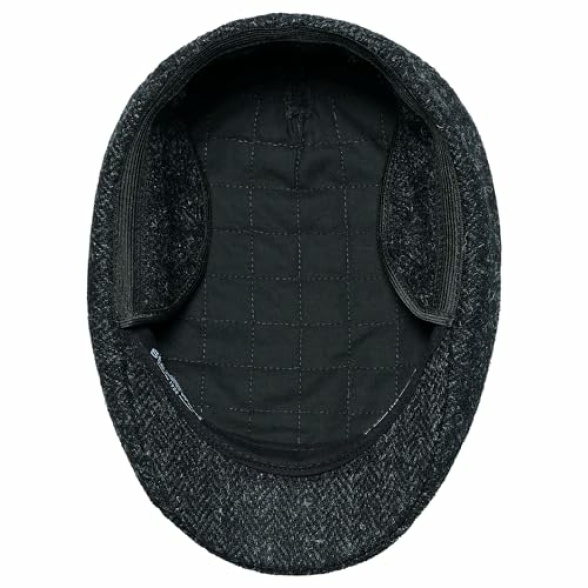 Sterkowski Norte Scally Cap | Harris Tweed Flat Cap with Earflap for Men and Women | Warm Traditional Peaked Cap with Earflaps - Image 5