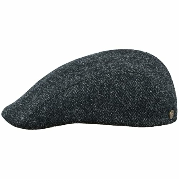 Sterkowski Norte Scally Cap | Harris Tweed Flat Cap with Earflap for Men and Women | Warm Traditional Peaked Cap with Earflaps - Image 2