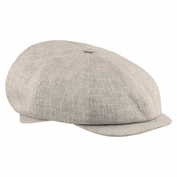 Sterkowski Rowdy Flat Cap for Men and Women | 100% Linen Newsboy Cap | Elegant 8 Panel Gatsby Cap - Image 3