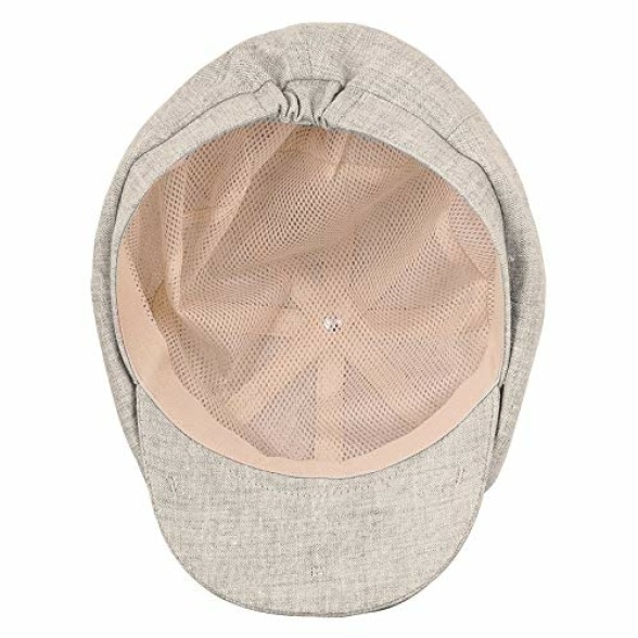 Sterkowski Rowdy Flat Cap for Men and Women | 100% Linen Newsboy Cap | Elegant 8 Panel Gatsby Cap - Image 5